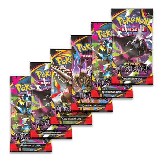 (Pre-Order) Pokémon TCG: Mega Evolution-Pitch Black Booster Bundle (6 Packs)