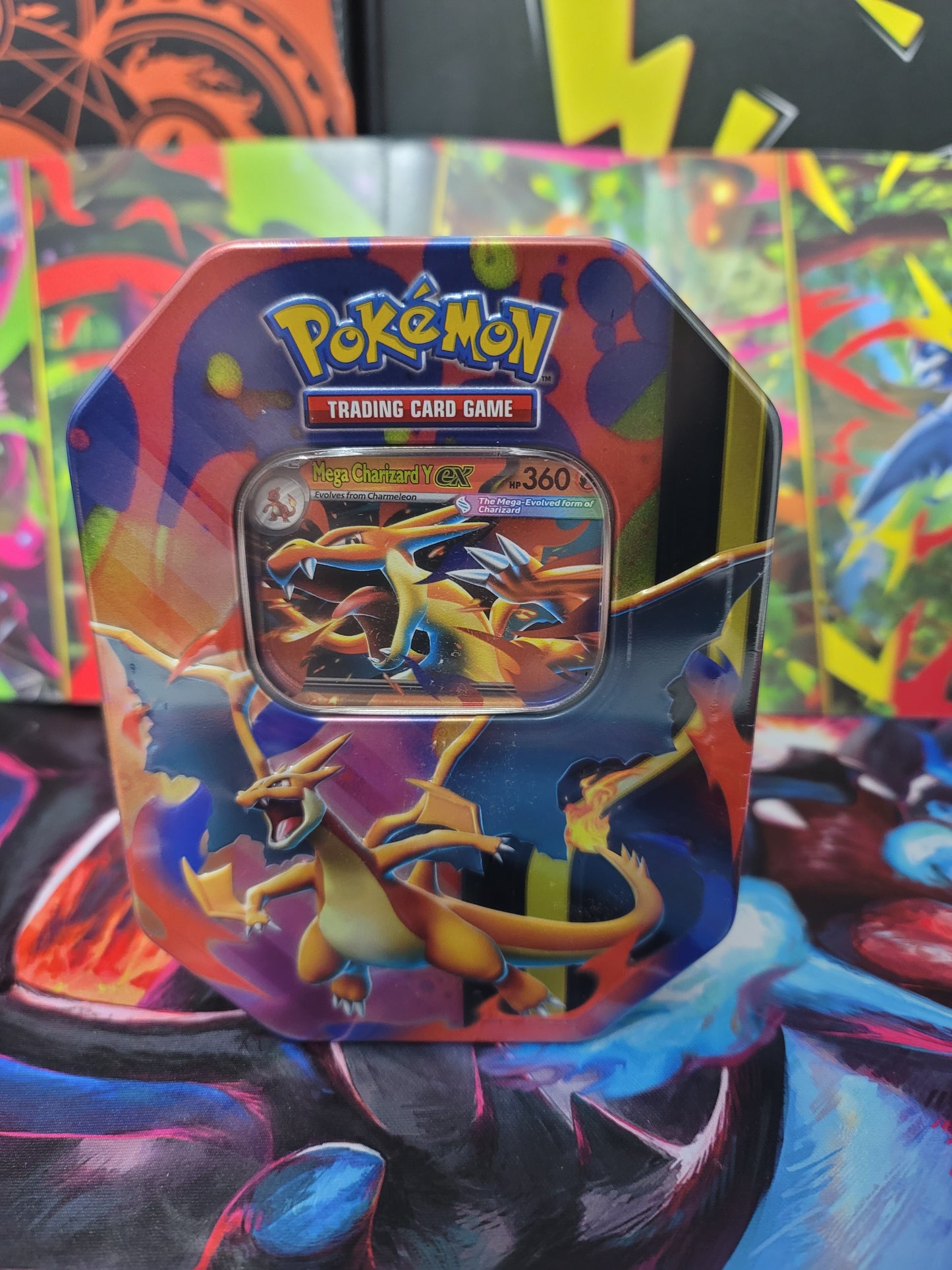 Pokémon TCG: Mega Charizard EX Tin Styles Vary
