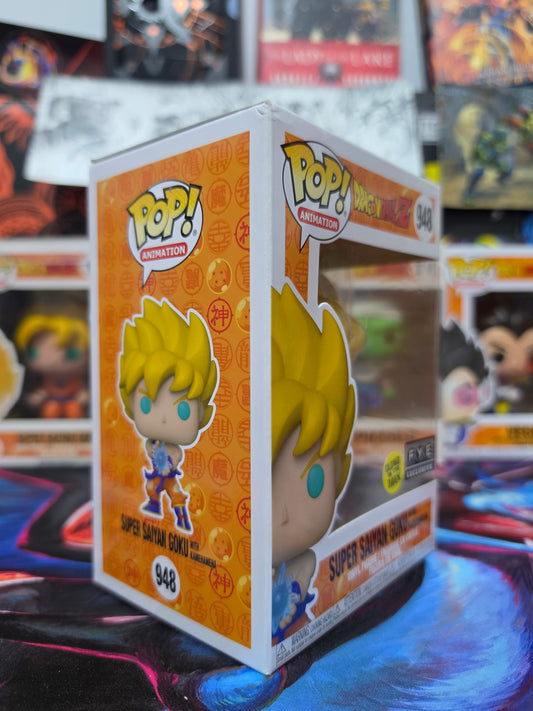Funko Pop! Animation: Dragon Ball Z – Super Saiyan Goku with Kamehameha #948 (FYE Exclusive – Glow in the Dark) Vinyl Figure