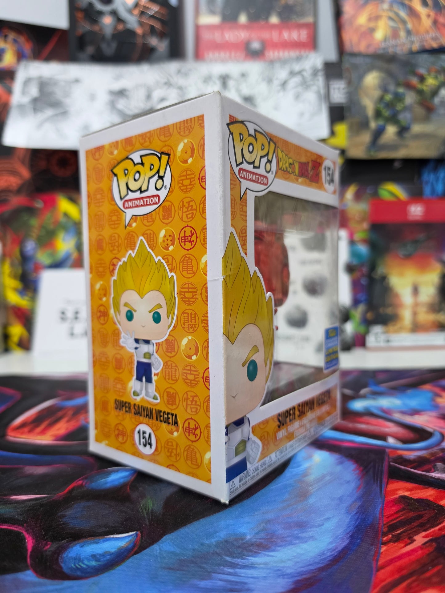 Funko Pop! Animation: Dragon Ball Z – Super Saiyan Vegeta #154 (2019 Summer Convention Limited Edition – Red Chrome) Vinyl Figure