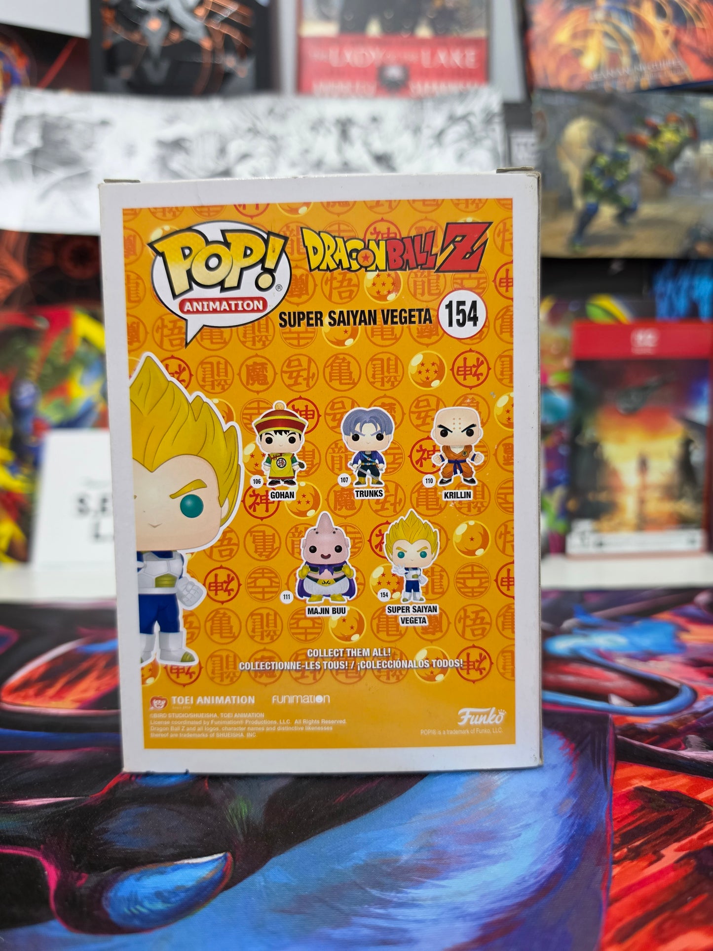 Funko Pop! Animation: Dragon Ball Z – Super Saiyan Vegeta #154 (2019 Summer Convention Limited Edition – Red Chrome) Vinyl Figure