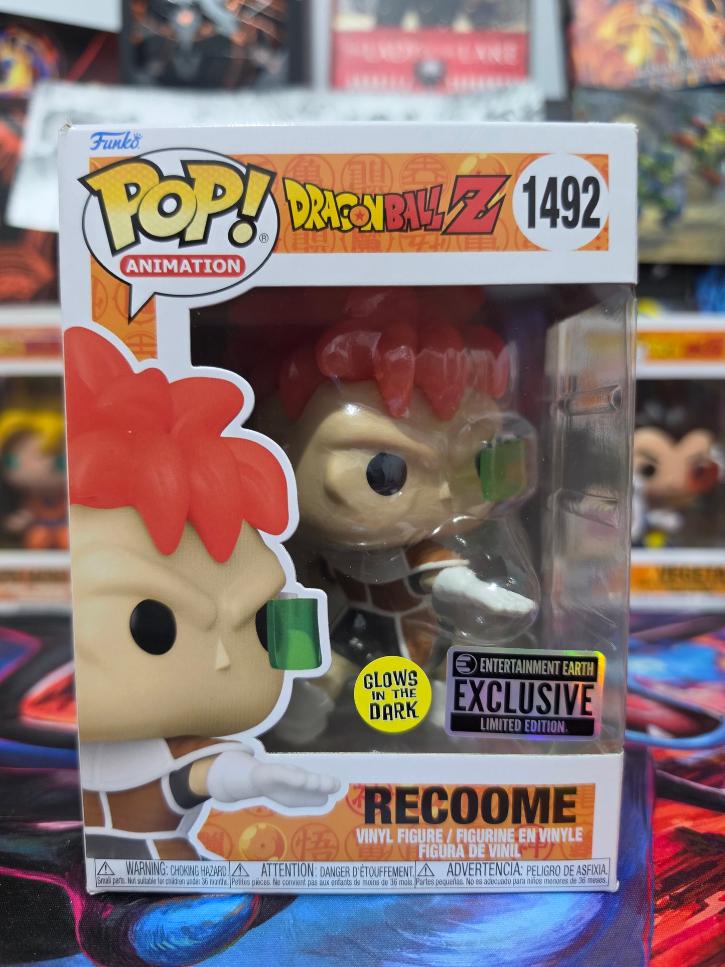 Funko Pop! Animation: Dragon Ball Z – Recoome #1492 (Entertainment Earth Exclusive – Glow in the Dark) Vinyl Figure