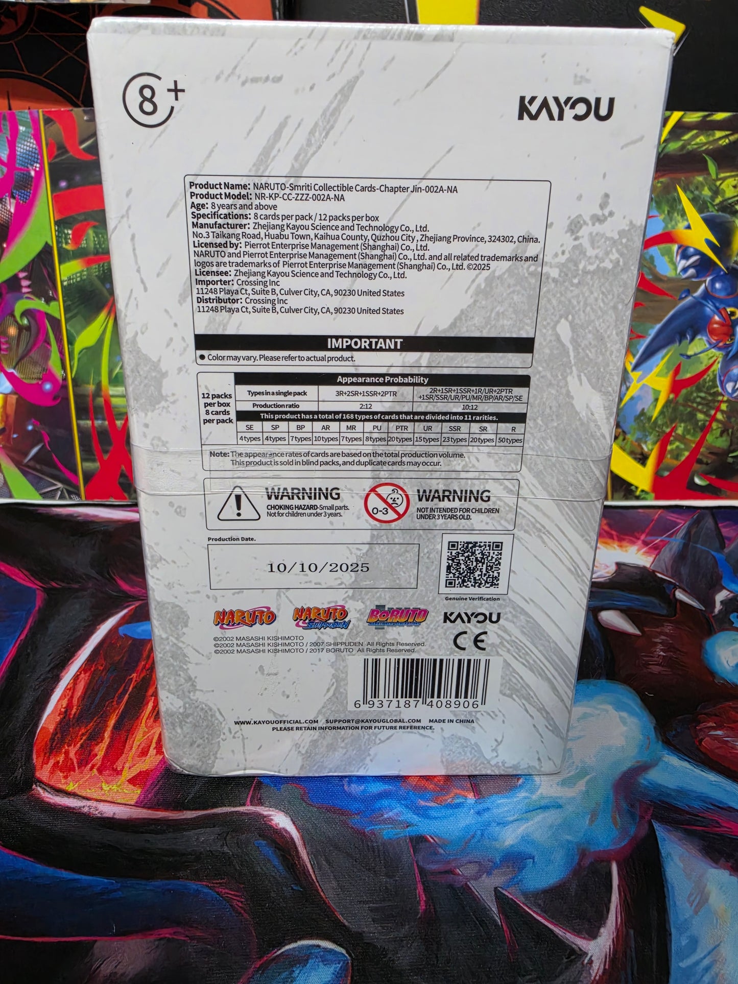 KAYOU Naruto Smriti Collectible Card, Chapter Jin English Series 2, Display Box, 12 Blister Packs with Promo Card