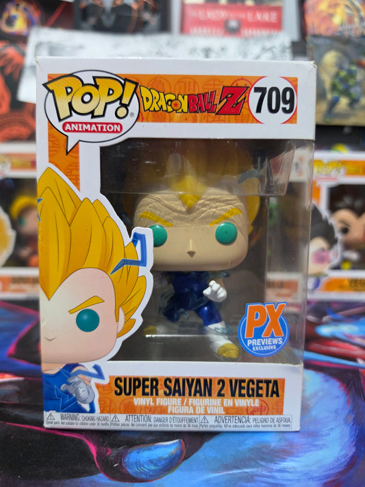 Funko Pop! Animation: Dragon Ball Z – Super Saiyan 2 Vegeta #709 (PX Previews Exclusive) Vinyl Figure