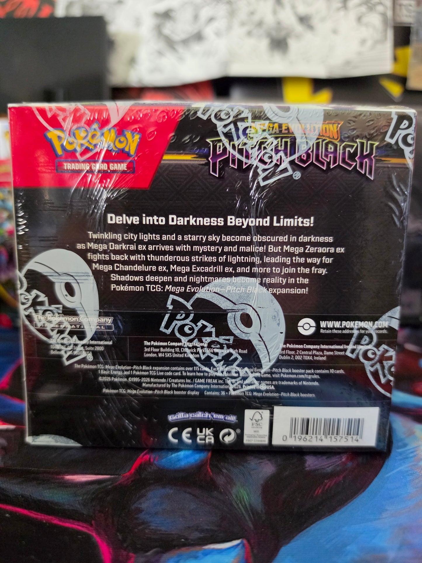 Pokémon TCG: Mega Evolution-Pitch Black Booster Display Box (36 Packs)