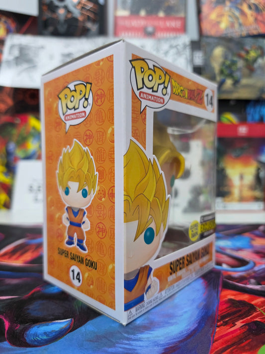 Funko Pop! Animation: Dragon Ball Z – Super Saiyan Goku #14 (Entertainment Earth Exclusive – Glow in the Dark) Vinyl Figure