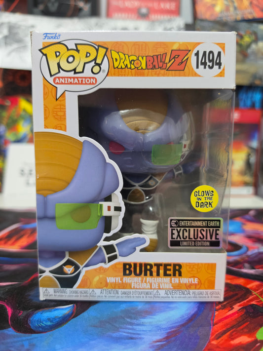 Funko Pop! Animation: Dragon Ball Z – Burter #1494 (Entertainment Earth Exclusive – Glow in the Dark) Vinyl Figure